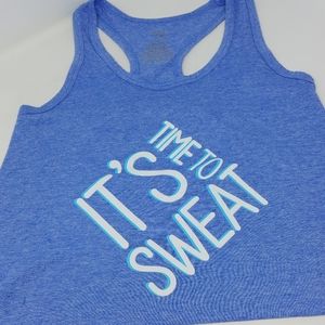 Danskin Now Loose Fit Tank Top M Blue DriMore